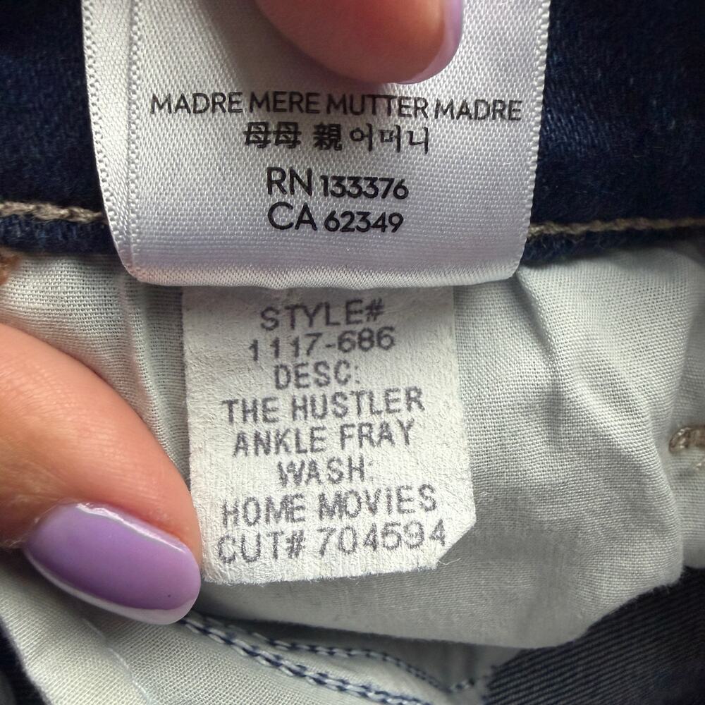 MOTHER The Hustler Ankle Fray Jeans in Home Movies Size 26 - Picture 8 of 8